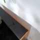 Mid-Century kastje J.D. Freese met klep en zwart opaline glas