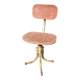 Tabouret pivotant en métal et bois