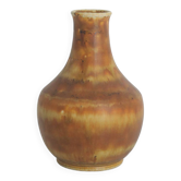 Vase scandinave en grès marron par Gunnar Borg pour Höganäs