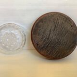 Cendrier en bois et verre amovible