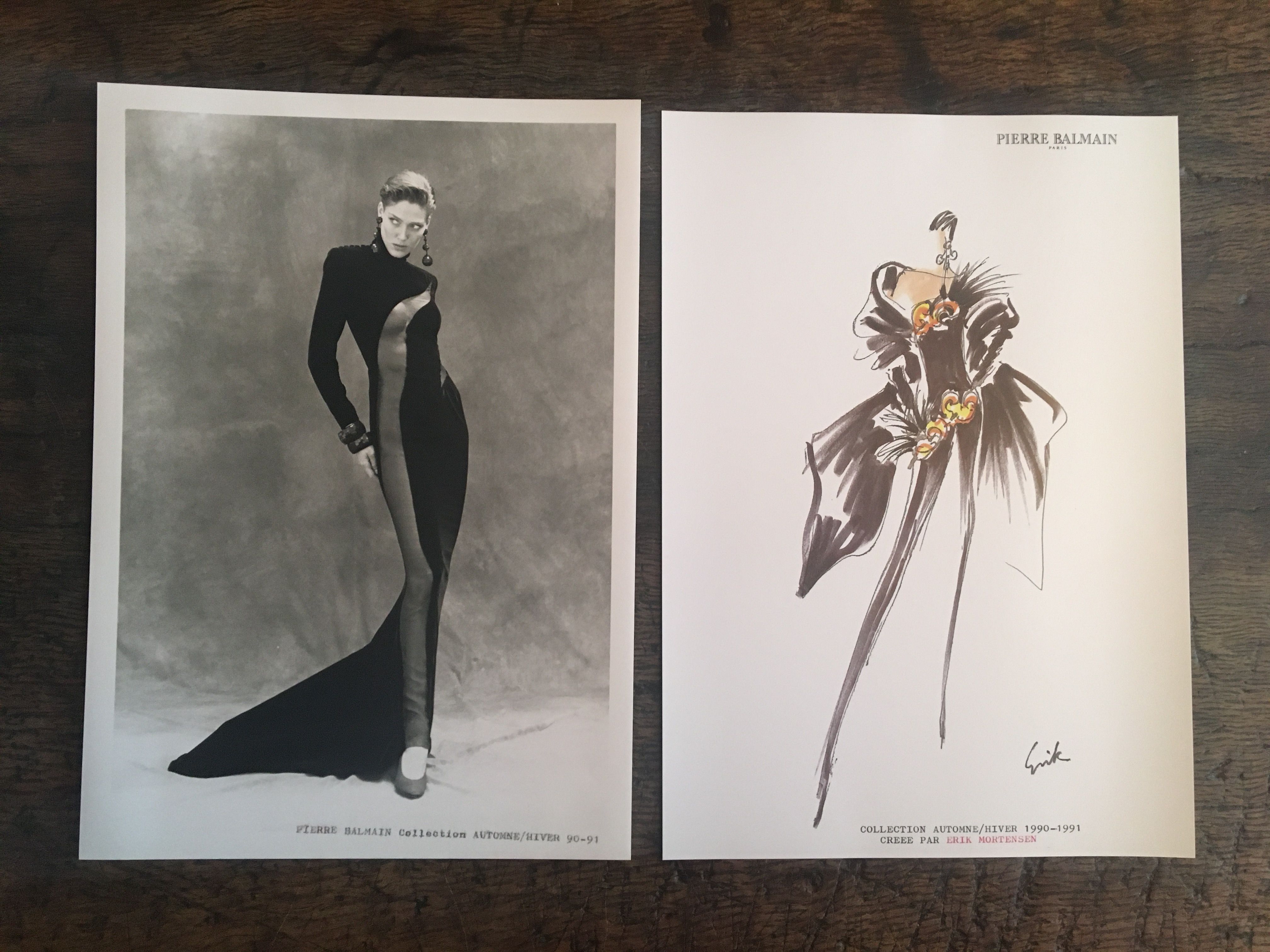 Pierre Balmain vintage fashion illustration by Erick - his photography