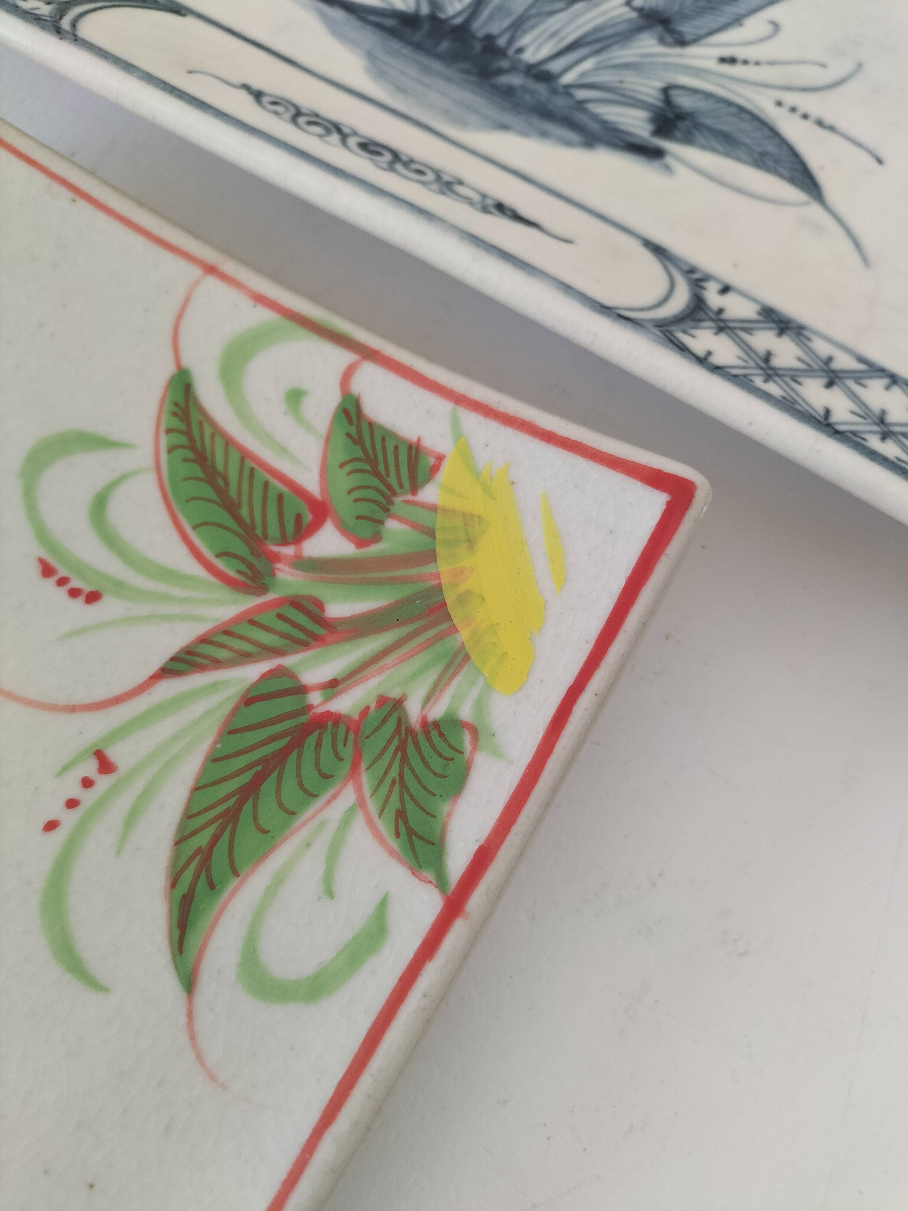 Set of vintage dragonfly bowls Bát Tràng Vietnam