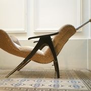 Fauteuil Wing chair à système de relaxation année 50/60