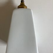 Modernist art deco bathroom pendant lamp in opaline