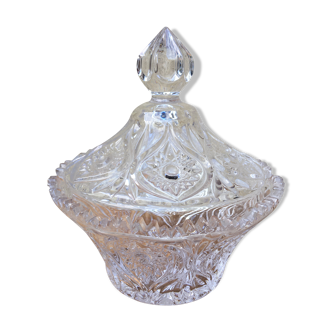Vintage chiseled glass candy