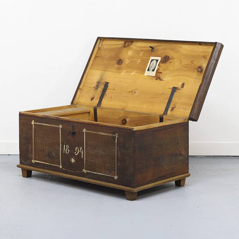 Bride chest painted in folk art