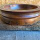 Vintage Carved Wood Pocket Box with Brass Inlays #D883