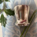Antique silver metal egg cup