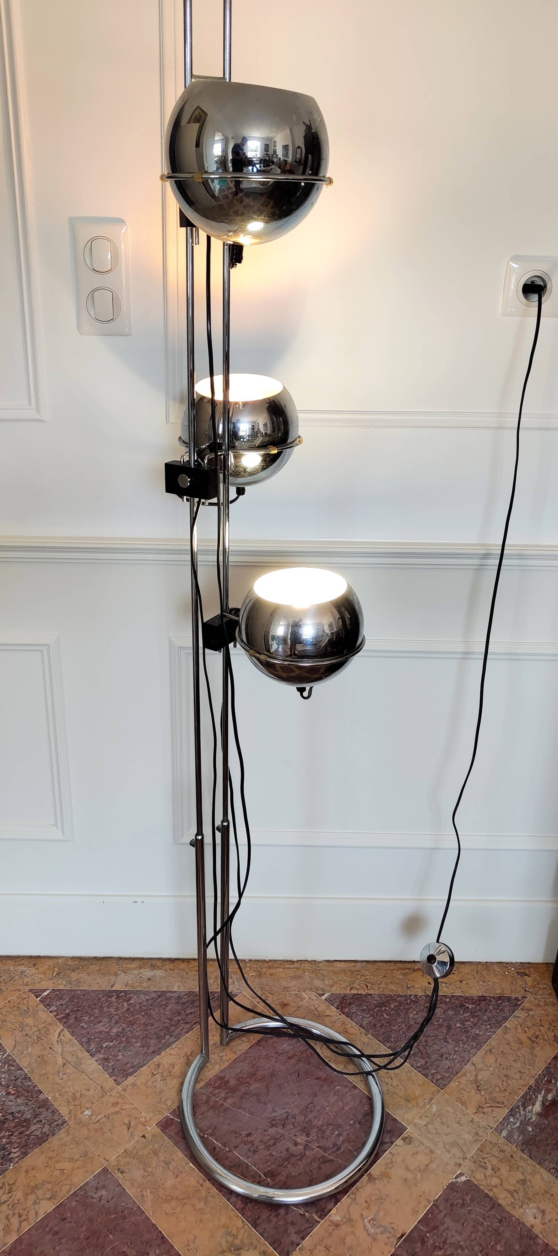 Vintage "Eye Ball" Floor Lamp By Goffredo Reggiani Circa1970