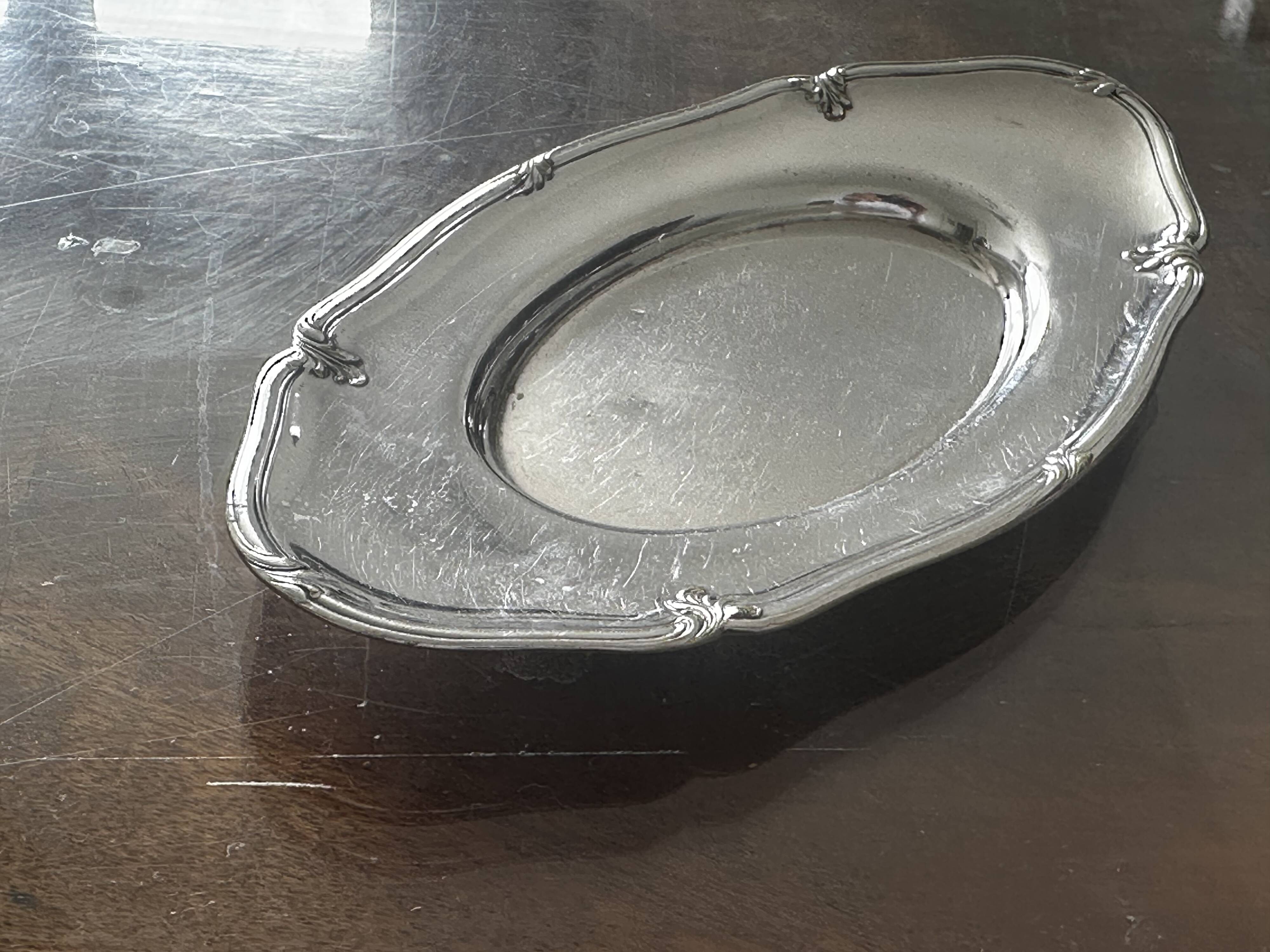 Small Silver-Plated Metal Hors d'oeuvre Dish HOKA 16 cm / 8 cm