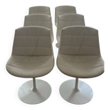 Set of 6 FLOW CHAIR chairs, by JM Massaud - MDF Italia with integrated cushions