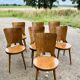 Set of 7 baumann bistro chairs model dove 50s