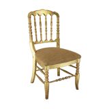 Gold Leaf Tiffany , Chiavari Style Chair, France, circa 1960s