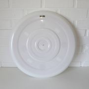 Vintage wall round white plastic mirror, Meblo 1970, retro