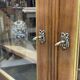 Louis XVI style bookcase in mahogany and marble top from the 70s