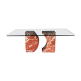 Marble and glass table