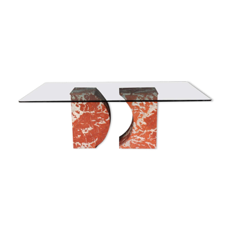 Marble and glass table