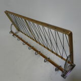 Vintage aluminum wall coat rack