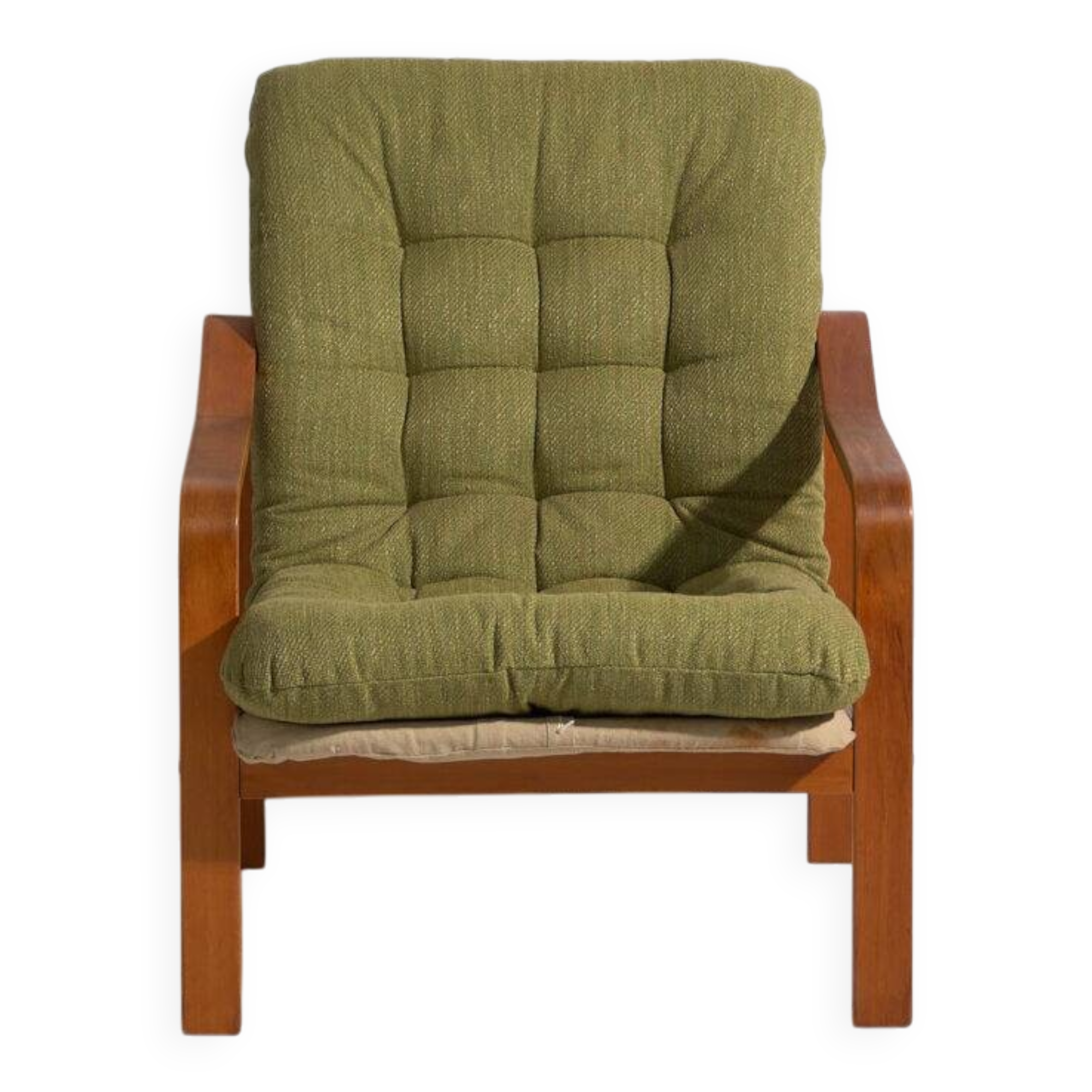 Vintage olive green armchair (c.1950) #80