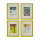 Set of 4 illustrations, advertising series shirt, polo. Provider. Pascal Pinet. Year 80