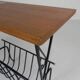 Vintage side table, magazine rack with Hemiksem tile, 1950s
