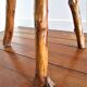 Coffee table solid wood tripod vintage folk art