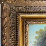 Table XIX° "Shepherdess and her hens" HSP & frame
