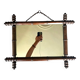 Miroir en bois forme bambou