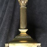 Bronze lamp foot fluted barrel with capitals