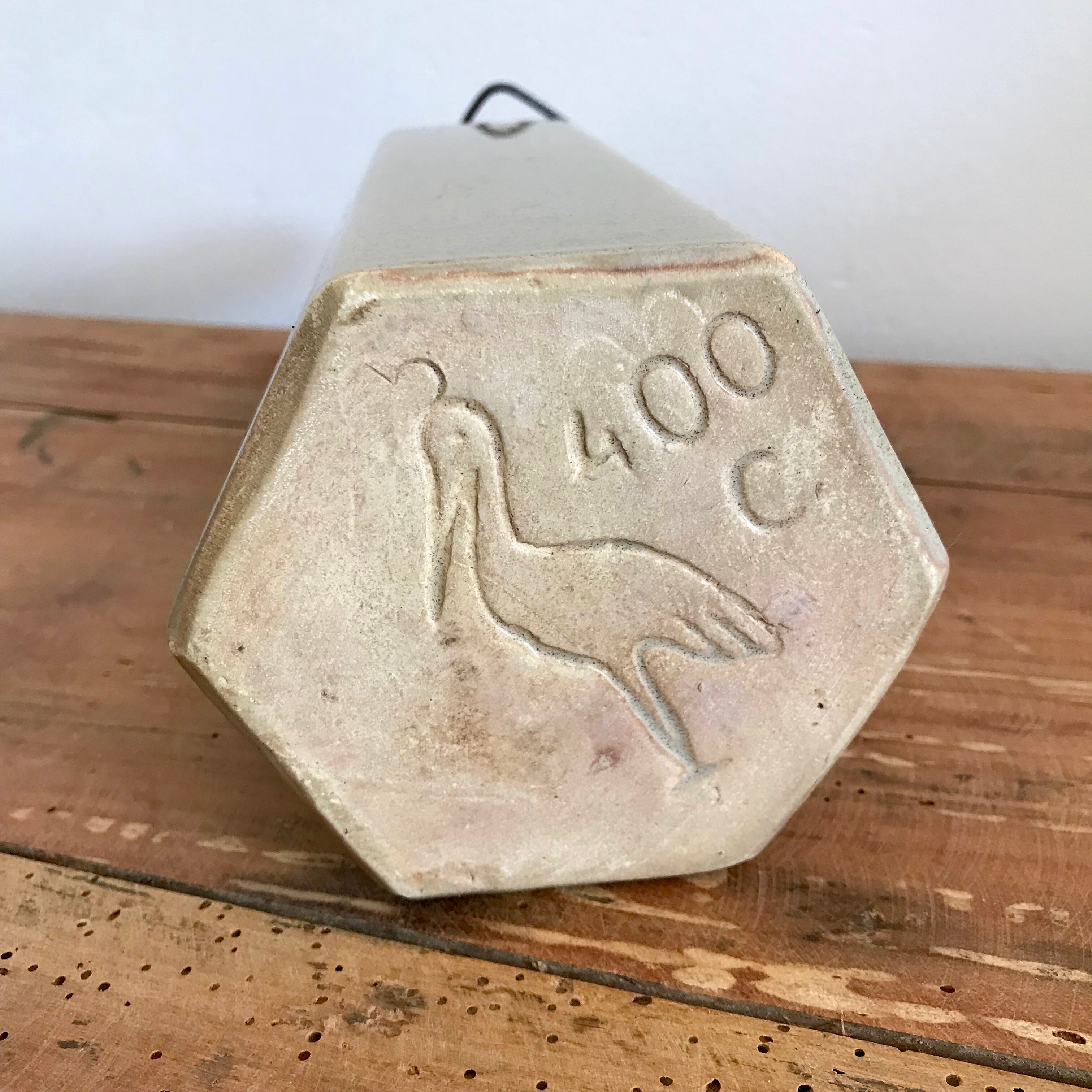 Hexagonal sandstone bottle