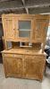 Renovated solid oak dresser – vintage chic country buffet – glass display