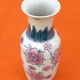Baluster vase Asian polychrome porcelain with floral decoration of Lotus flowers