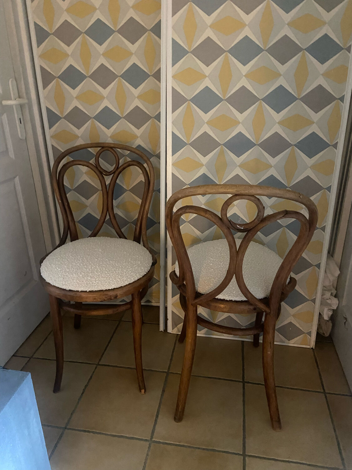 Pair of antique Thonet bistro chairs