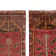 Set of 2 piece hand knotted oriental turkish area rugs 48 x 108 - 50 x 110 cm