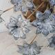 Large Murano Vintage Ceiling Light Black Flowers, 1970s