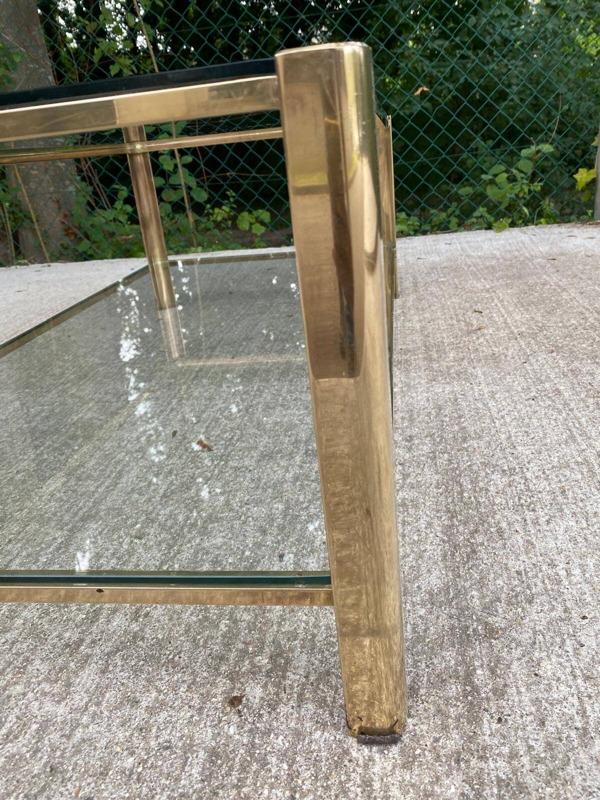 Bronze coffee table signed J.T. Lepelletier for Broncz 1960 111cm