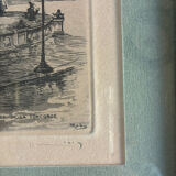 2 engravings of Parisian monuments signed Leopold Robin