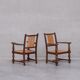 Pair of Mid-Century Rush French Armchairs