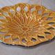 Cut-out ceramic fruit bowl