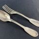 Cutlery fork large spoon fillet Louis XV silver rooster hallmarks 1798-1809