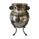 Small silver metal vase