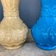 Paire de vases opaline de foire début XX
