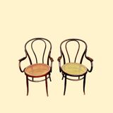 Deux fauteuils J&J Kohn 1900 en bois courbé