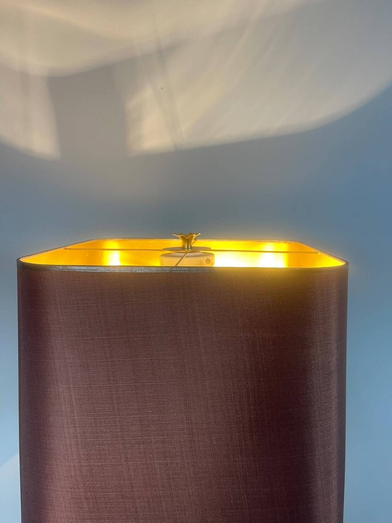 Exceptional French Hollywood Regency Brass Floor Lamp