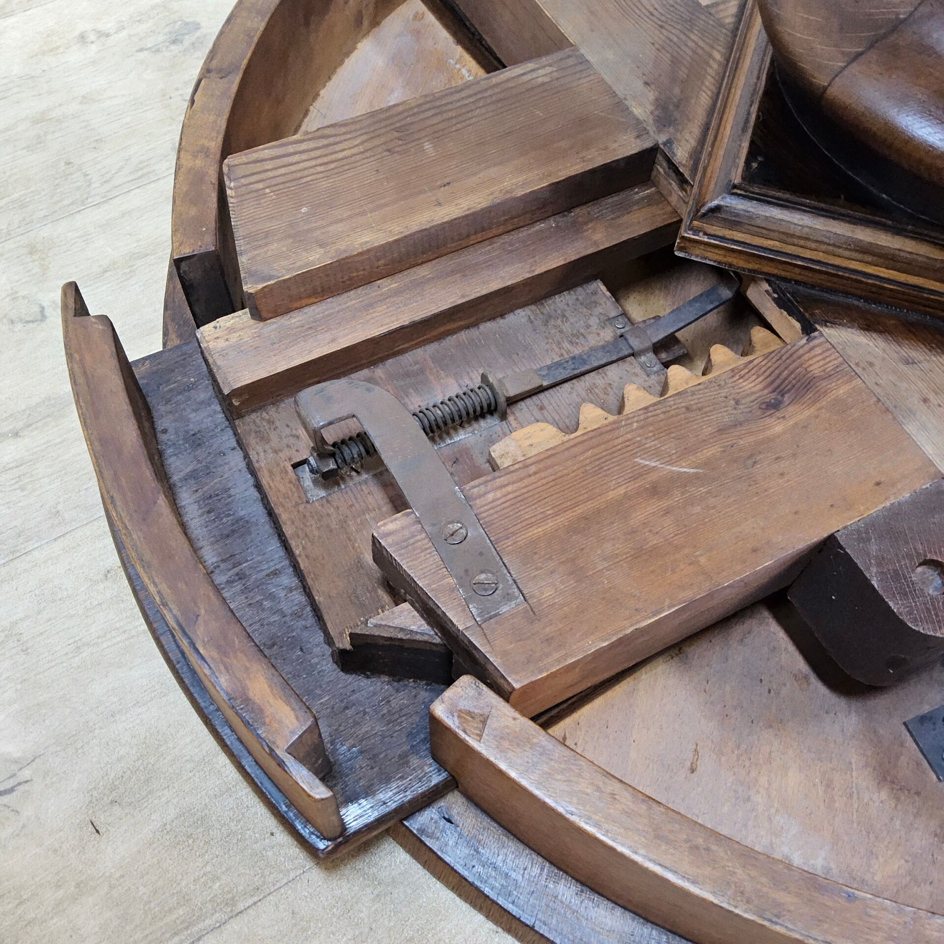 Antique oak Art Deco games table / card table