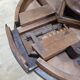 Antique oak Art Deco games table / card table