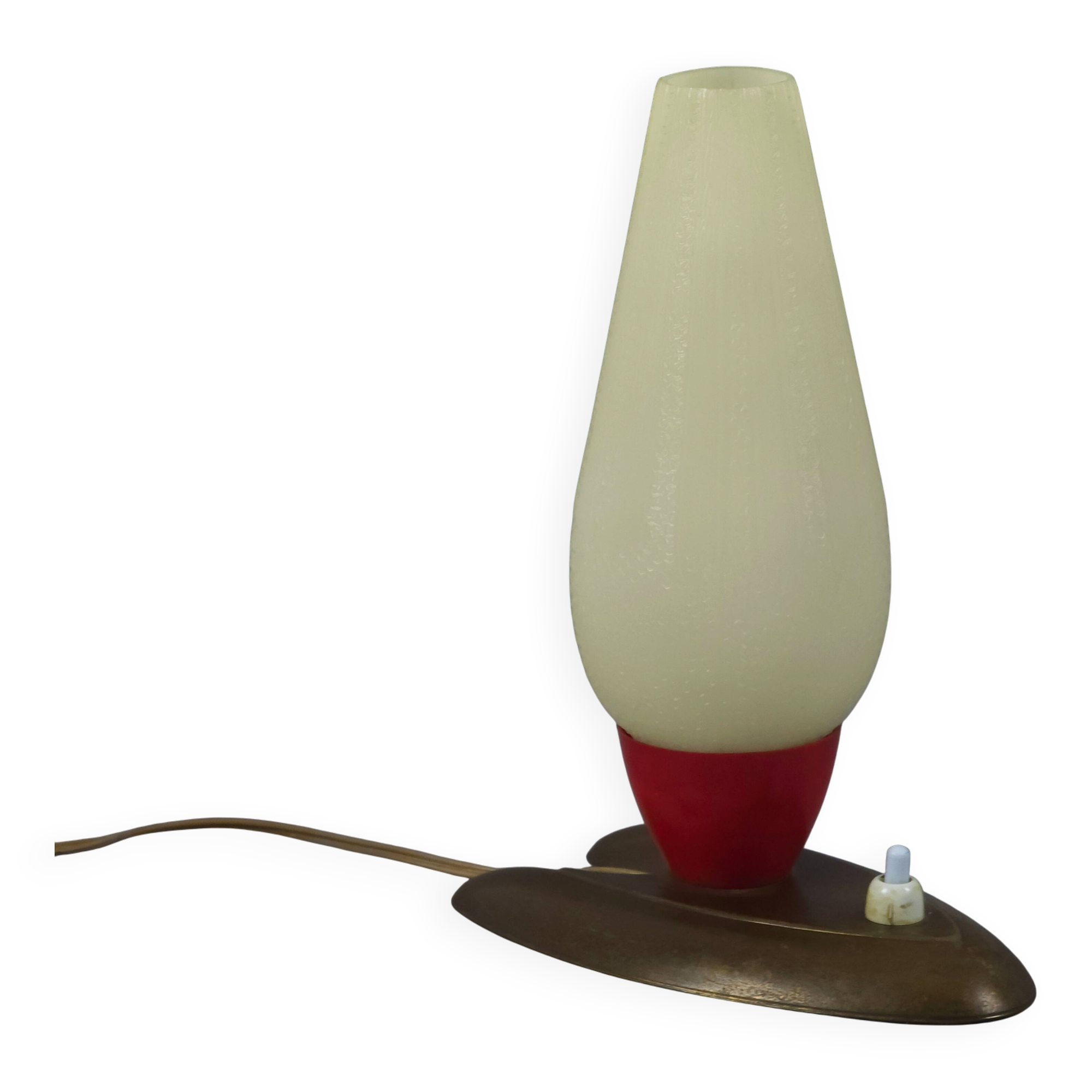 Vintage 1950s Mid Century Modern Bedside Table Light • MCM Atomic Space Age