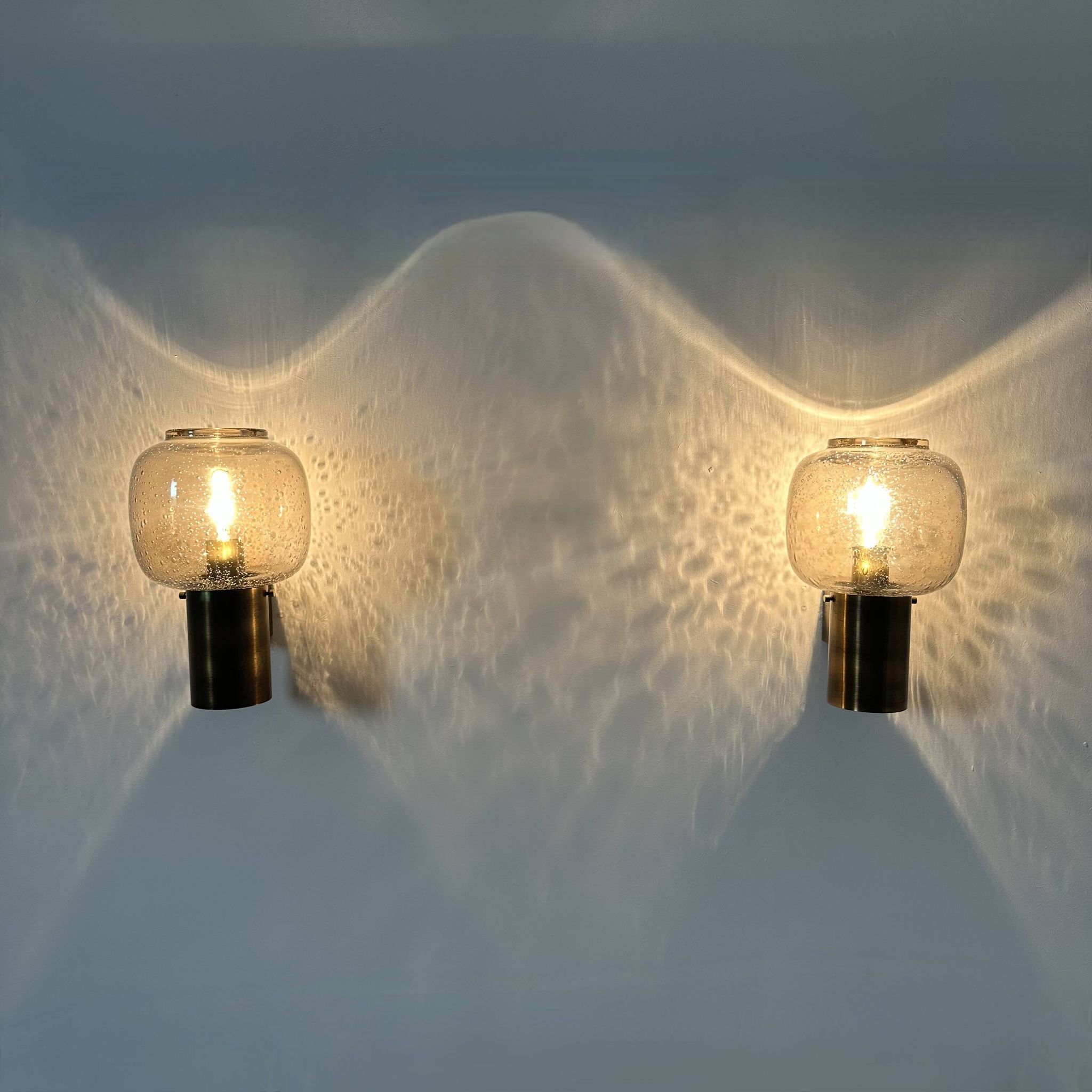 Limburg Glashutte wall lamps , 1970s