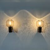 Limburg Glashutte wall lamps , 1970s