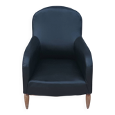 Art Deco armchair in leather